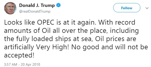 Trump on Opec