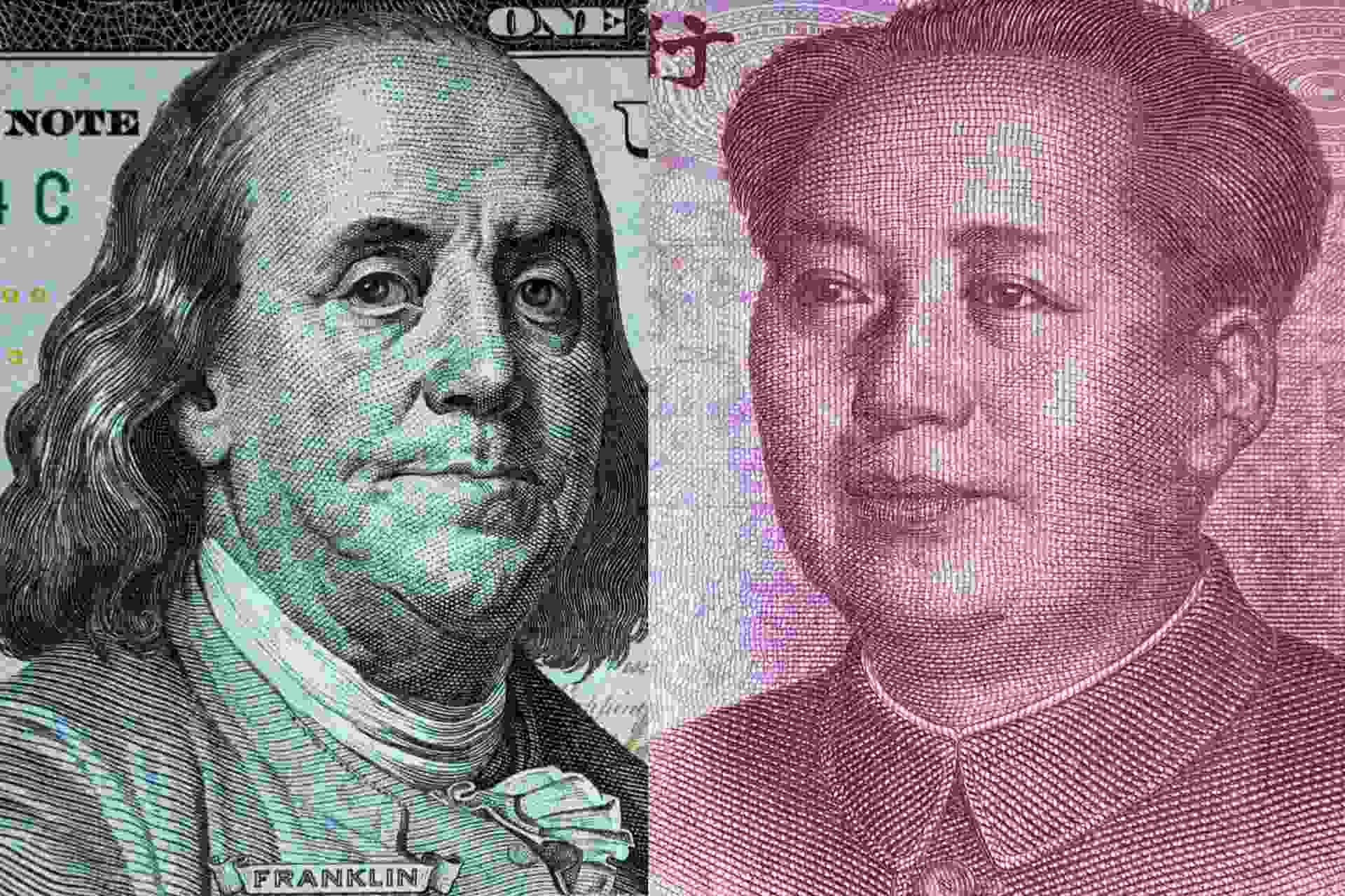 US-China trade war background image